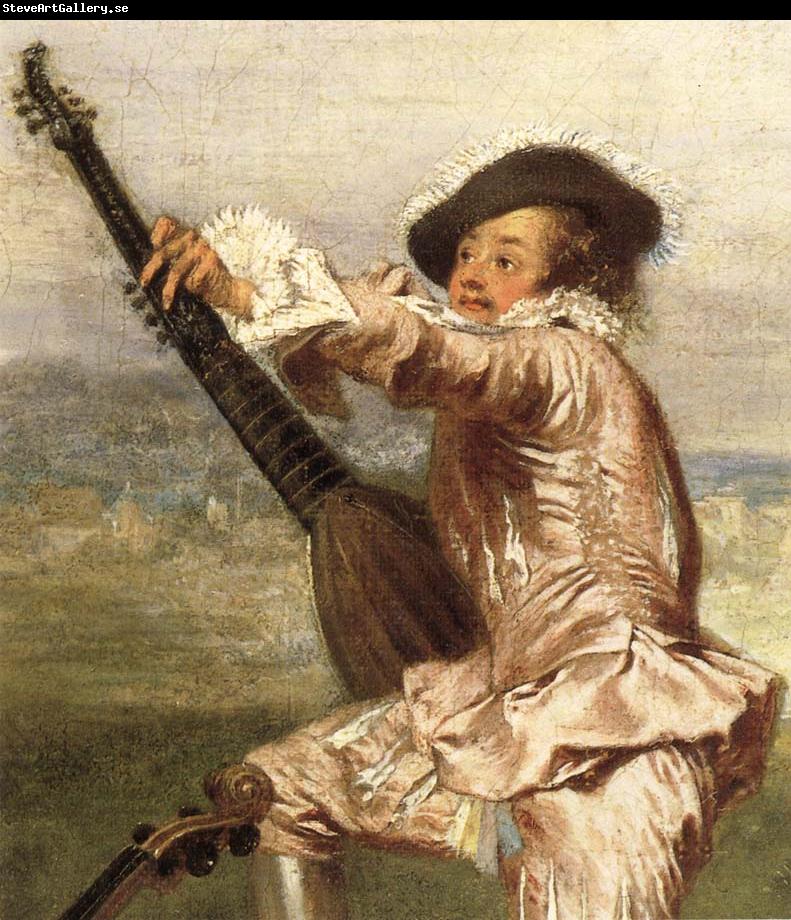 Jean-Antoine Watteau Details of The Music-Party